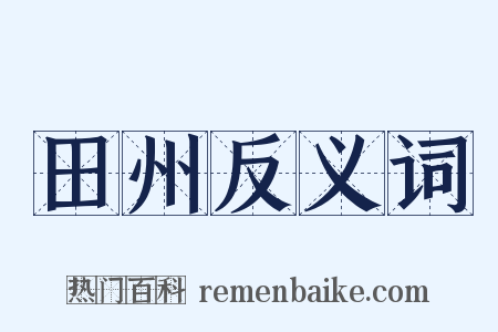 田州反义词是什么意思的图片